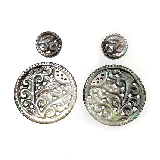 mother of pearl round carving