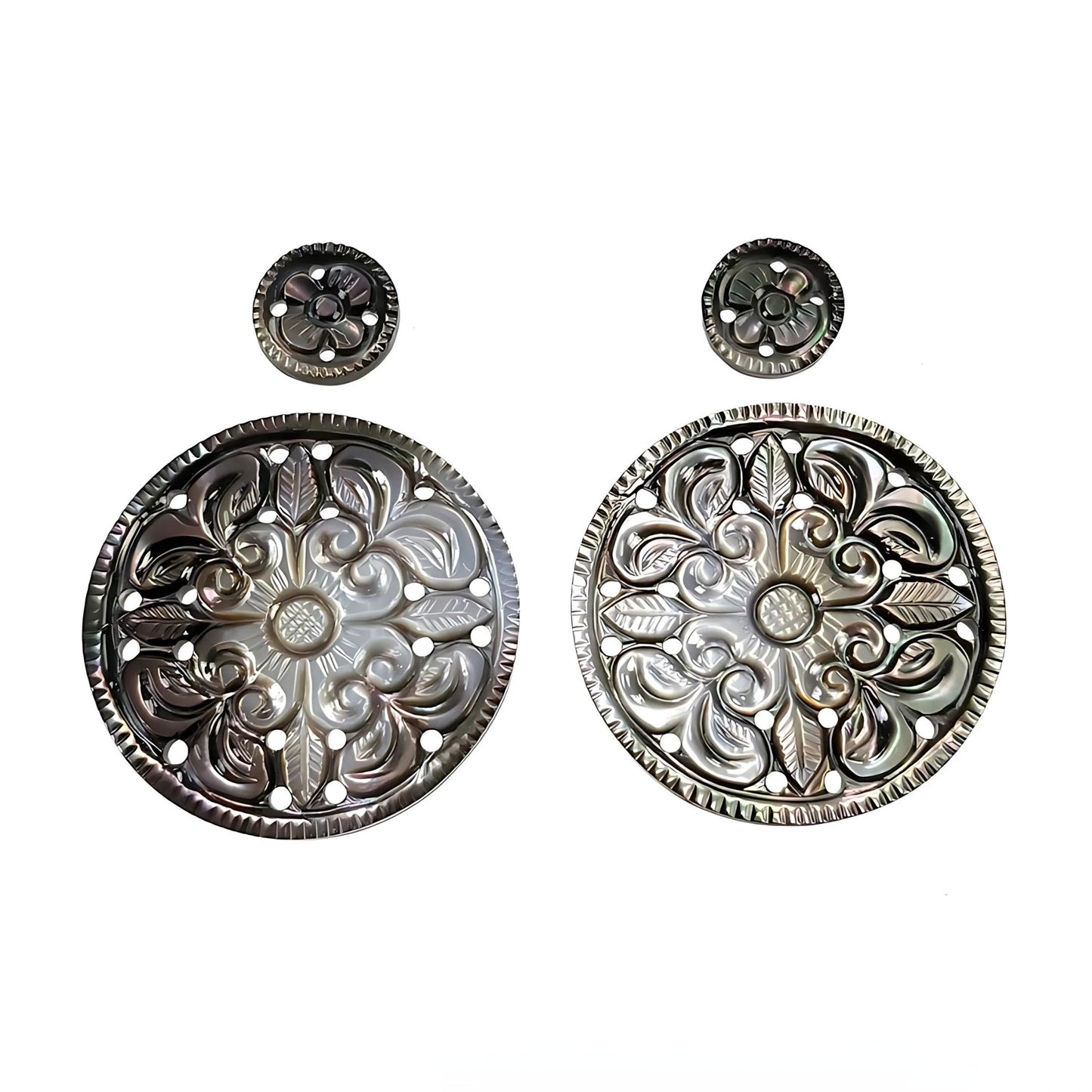 mother of pearl round carving