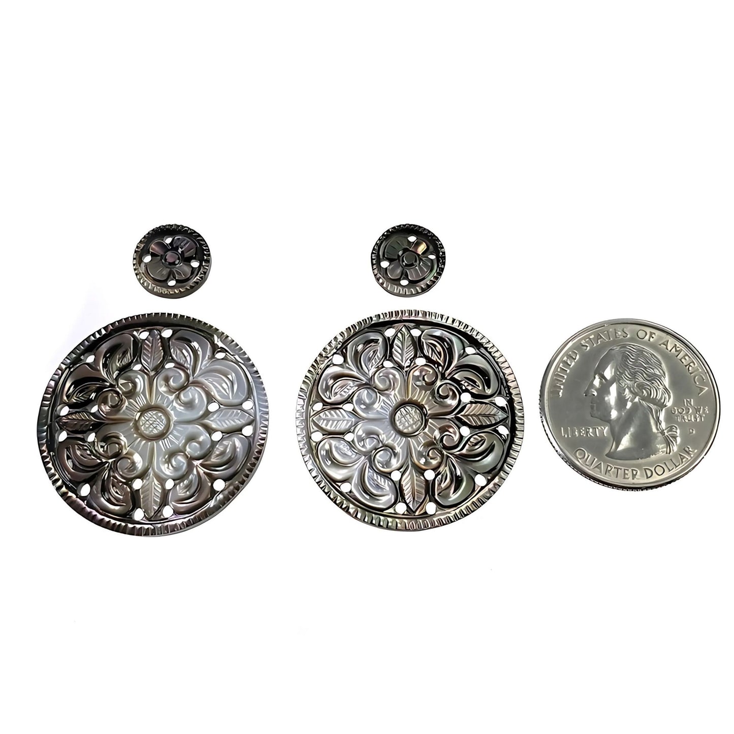 intaglio rotondo in madreperla