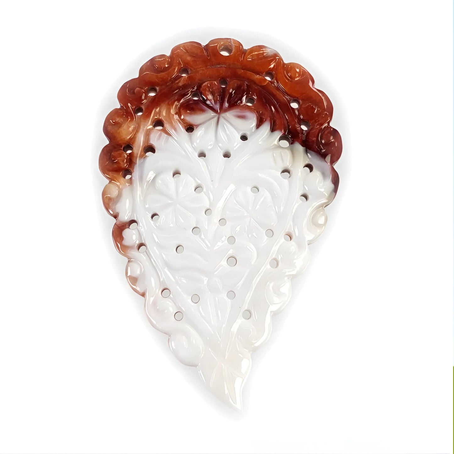 mother of pearl leaf carving