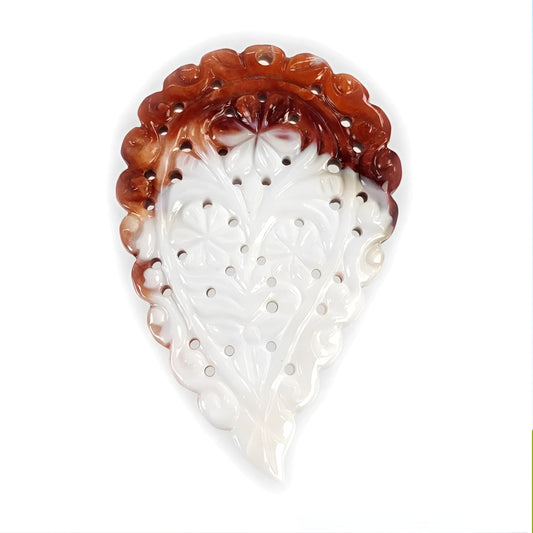 mother of pearl leaf carving