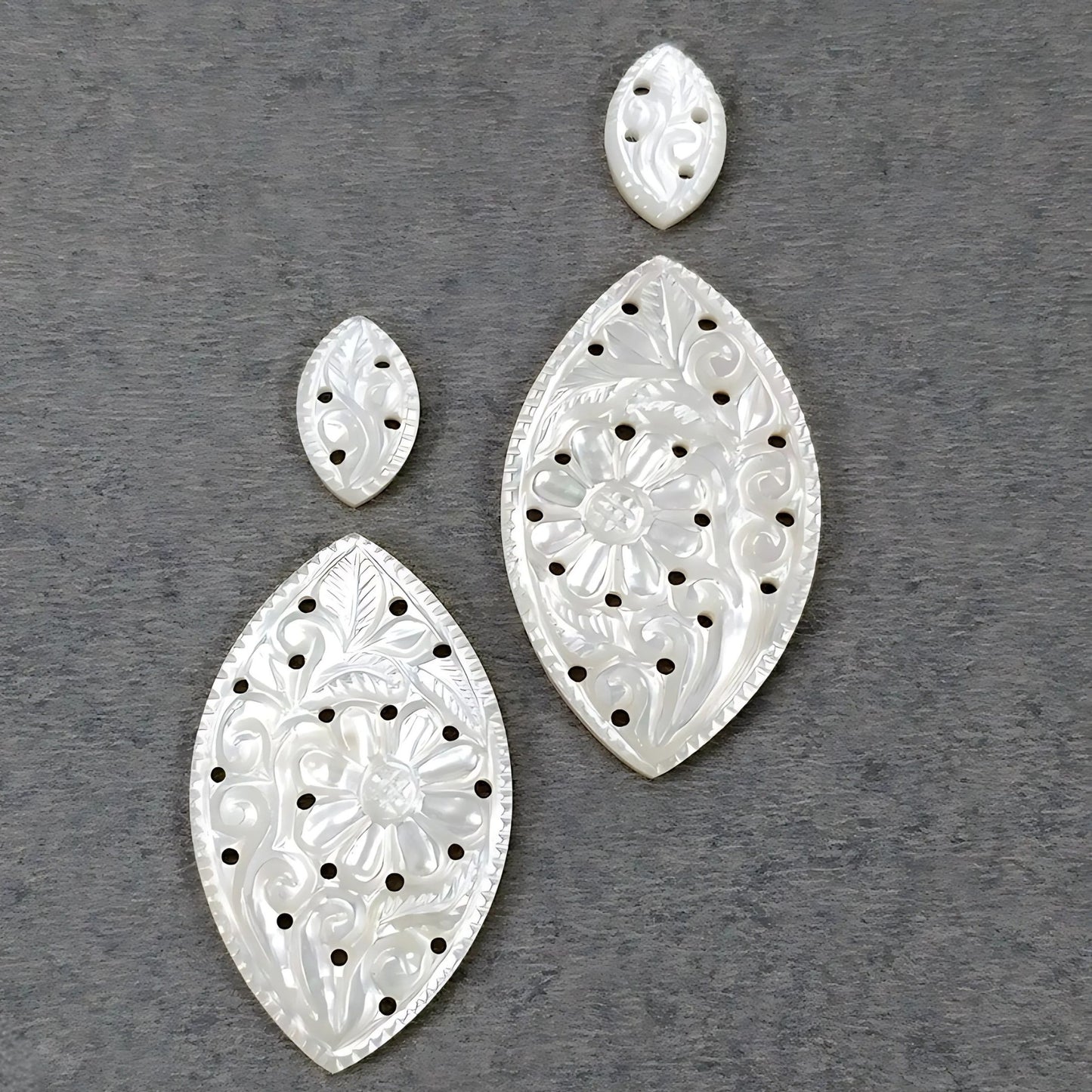 mother of pearl marquise carving