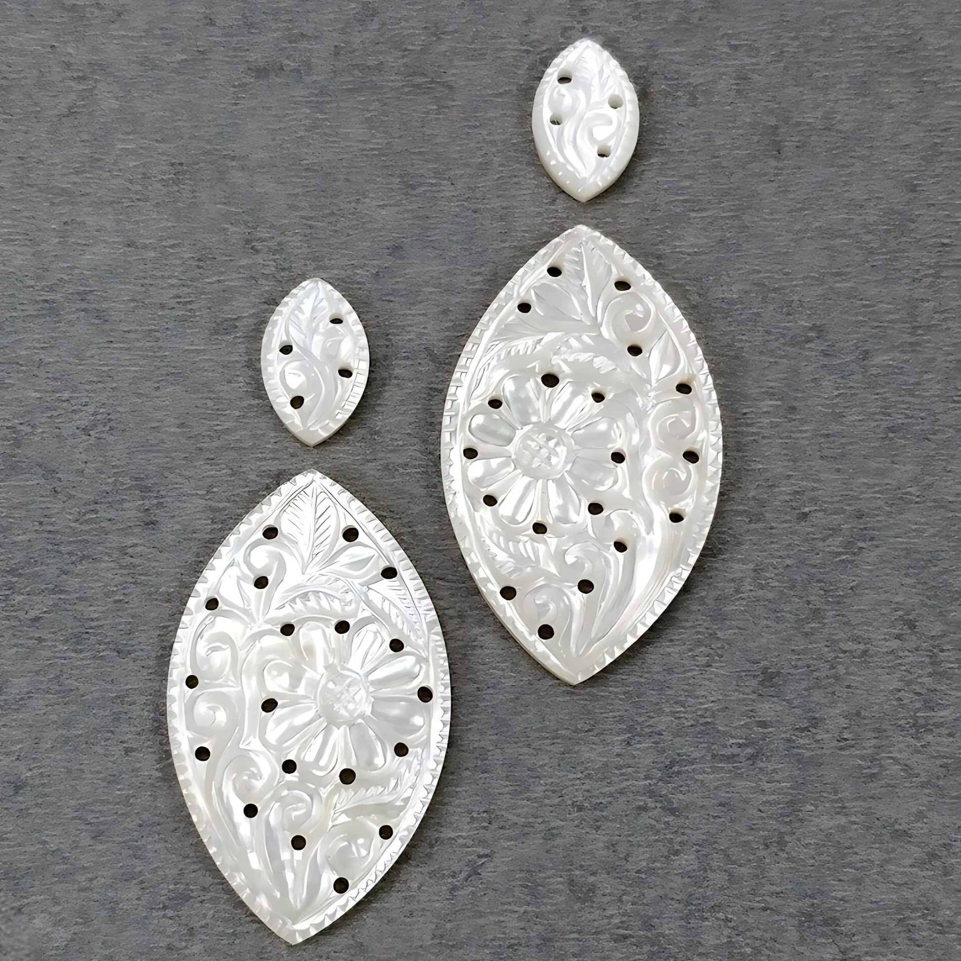 mother of pearl marquise carving