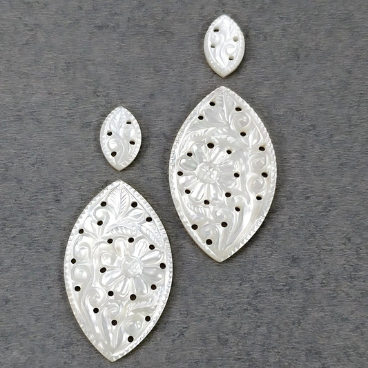 mother of pearl marquise carving