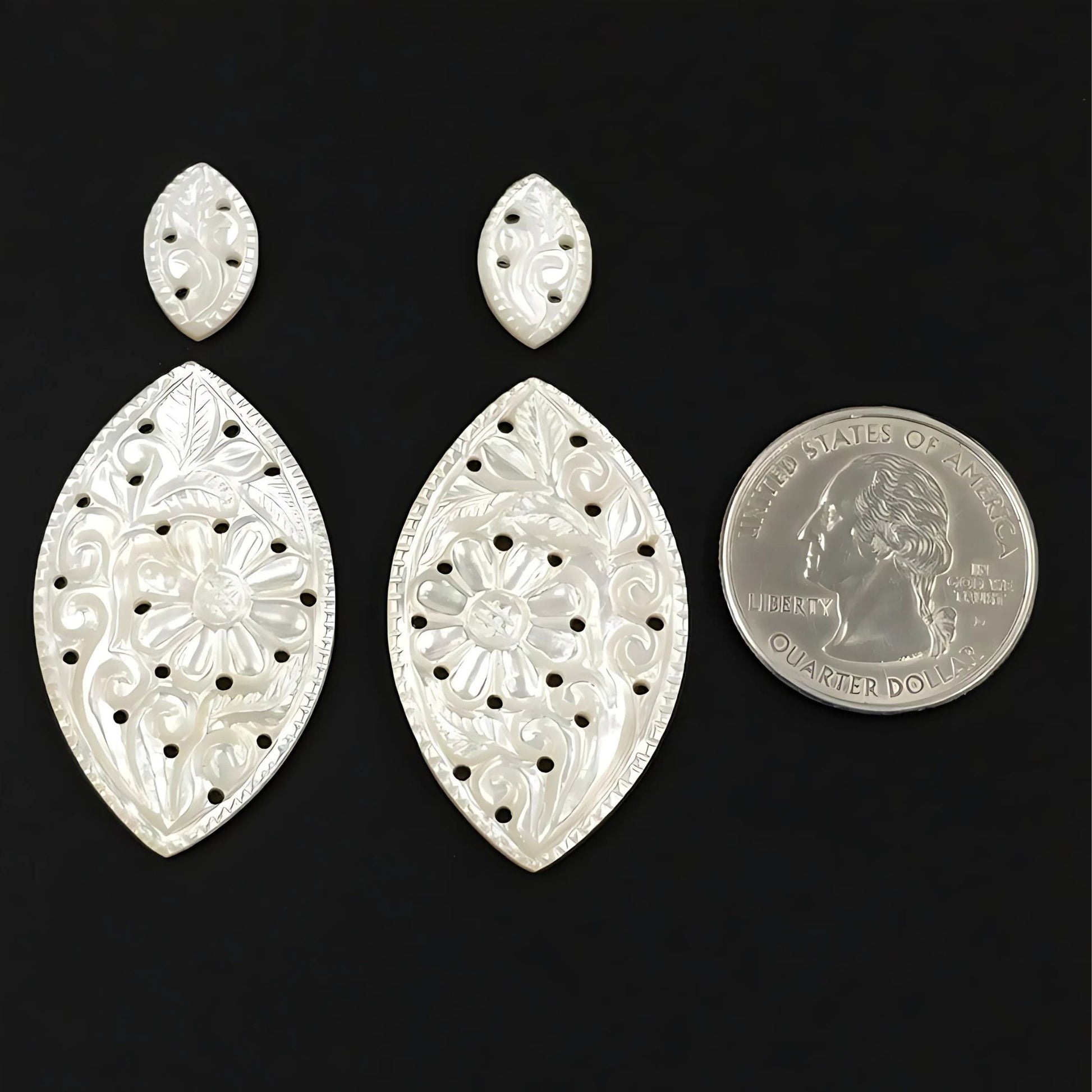 intaglio a marquise in madreperla