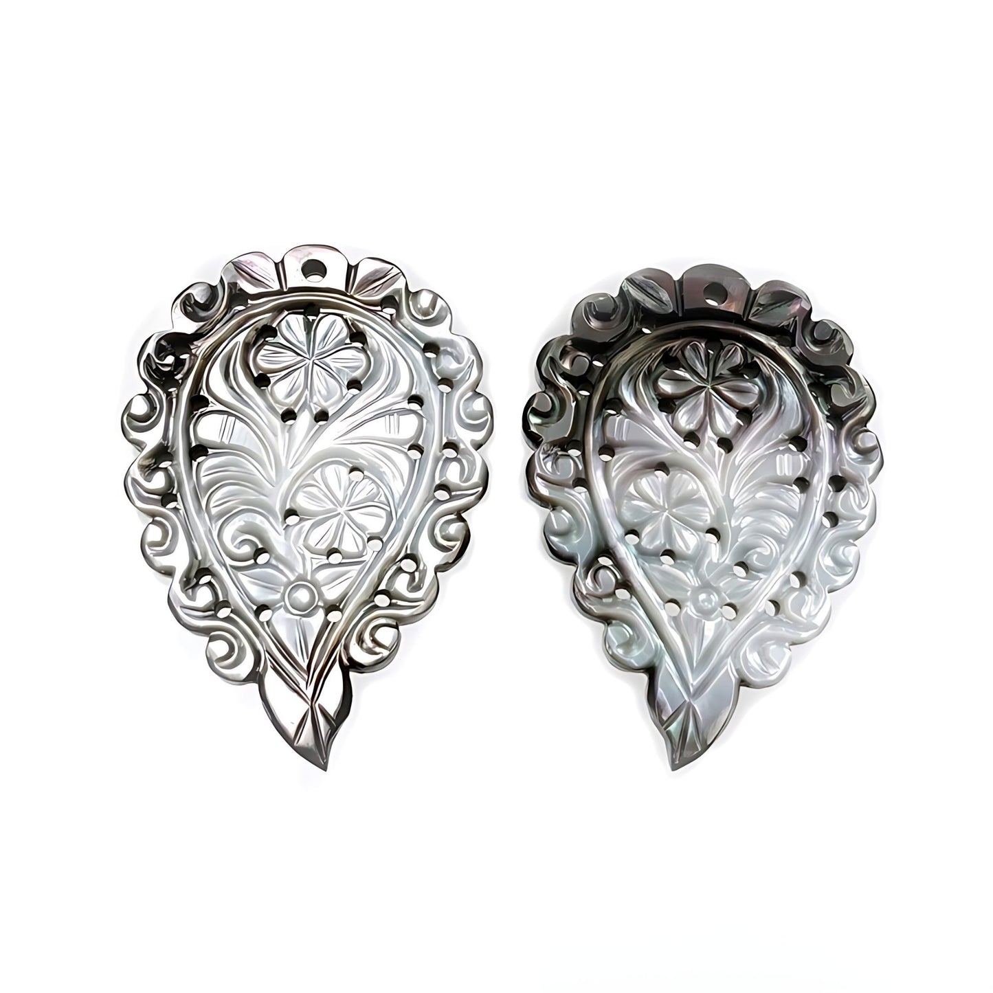 mother of pearl leaves carving