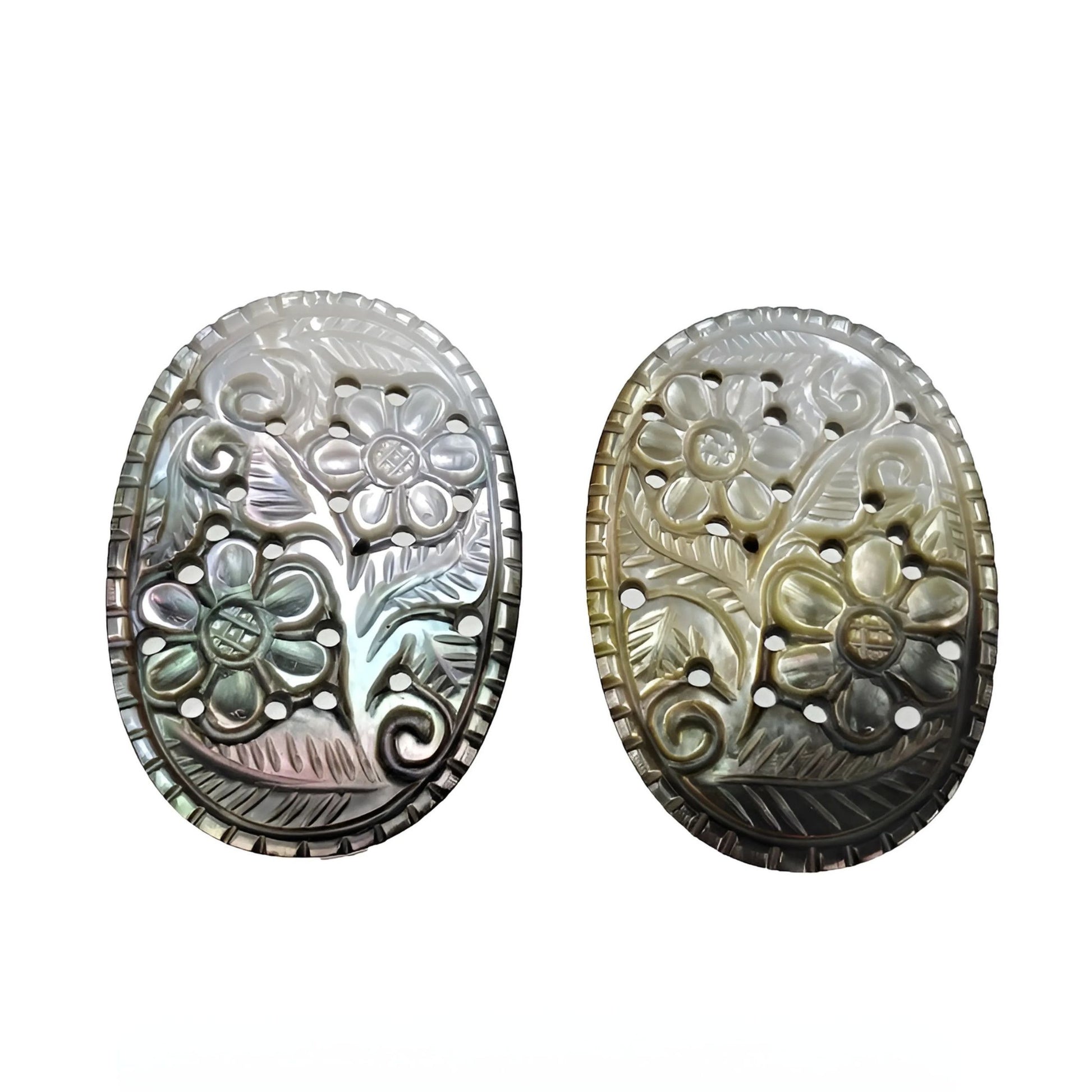 mother of Pearl oval carving