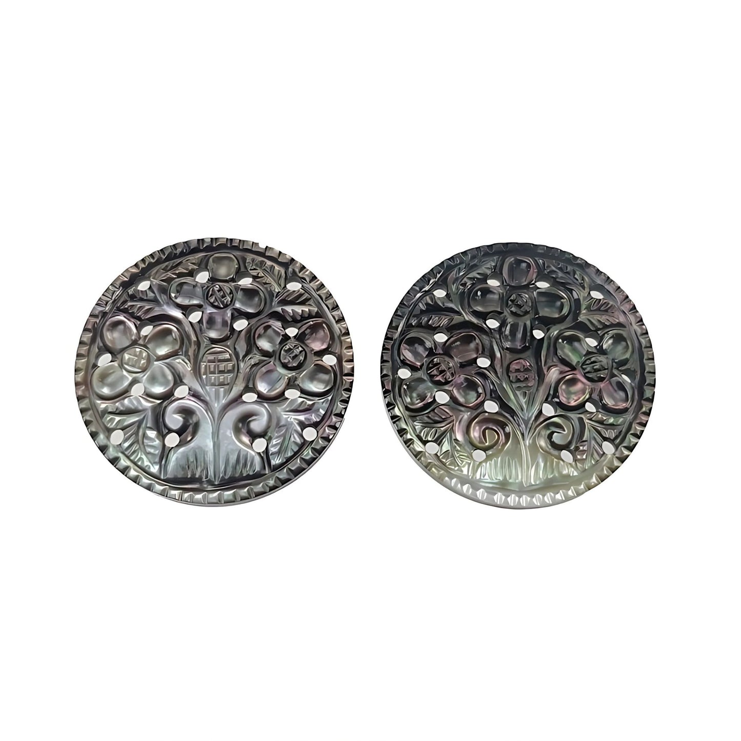 mother of pearl round carving