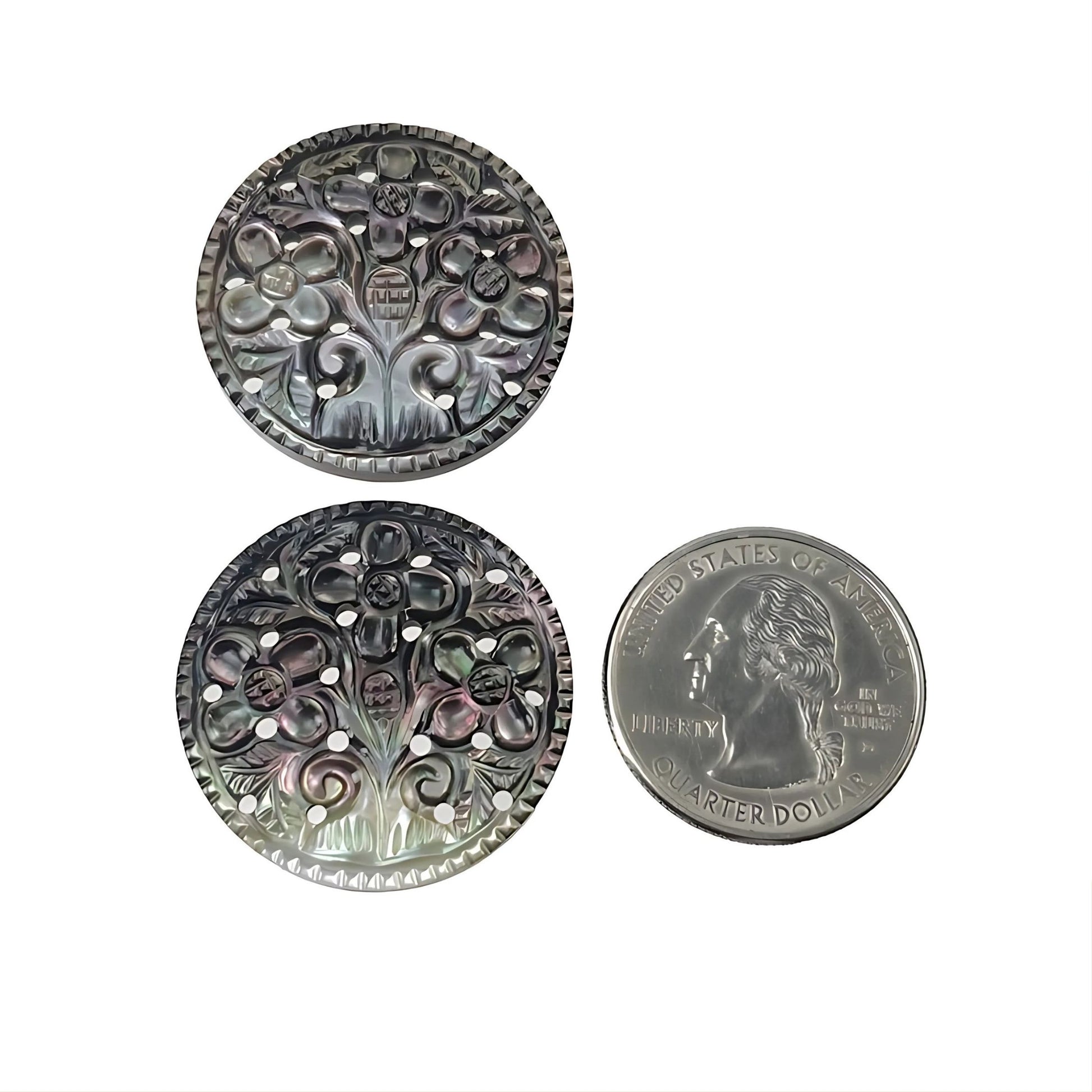 intaglio rotondo in madreperla