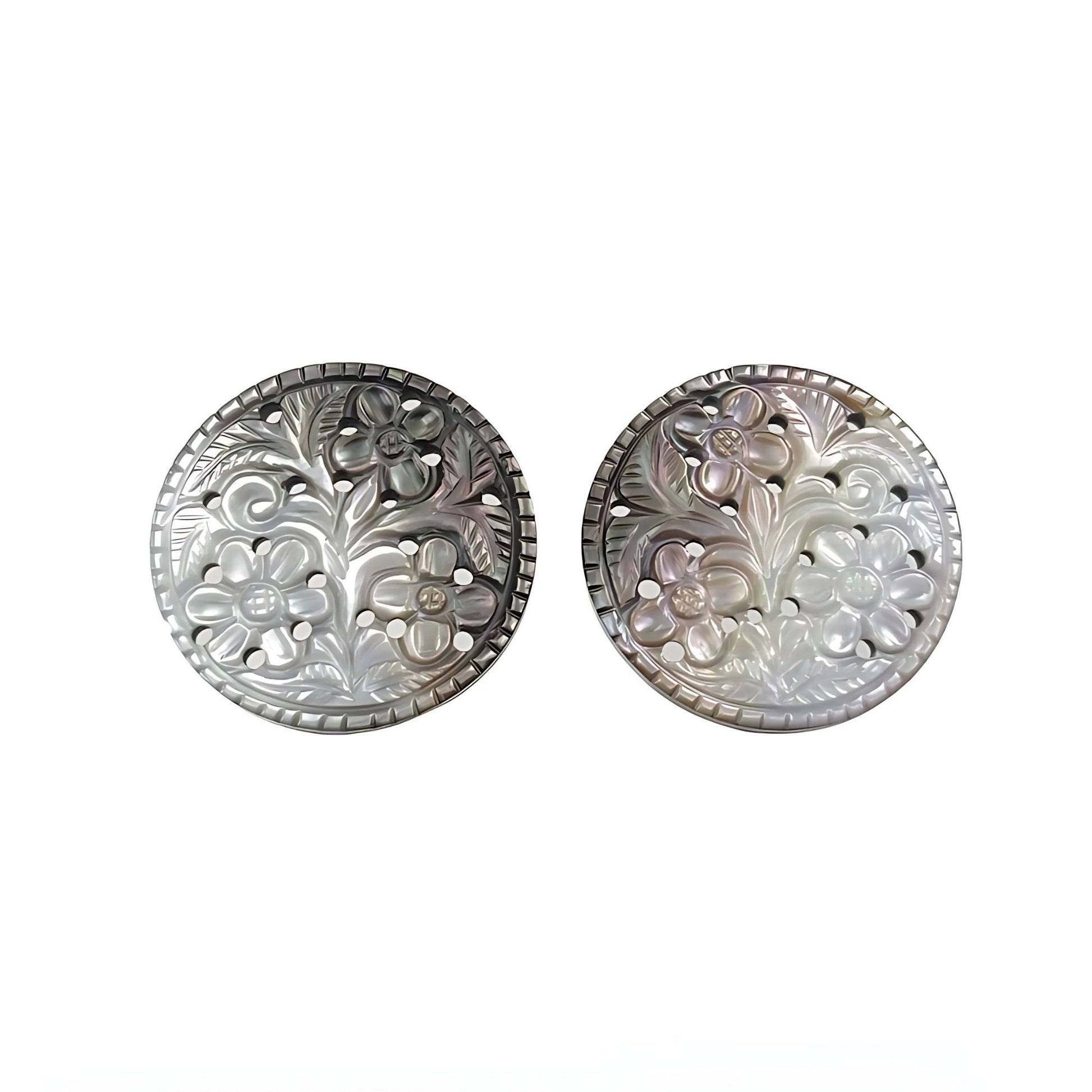 mother of pearl round carving