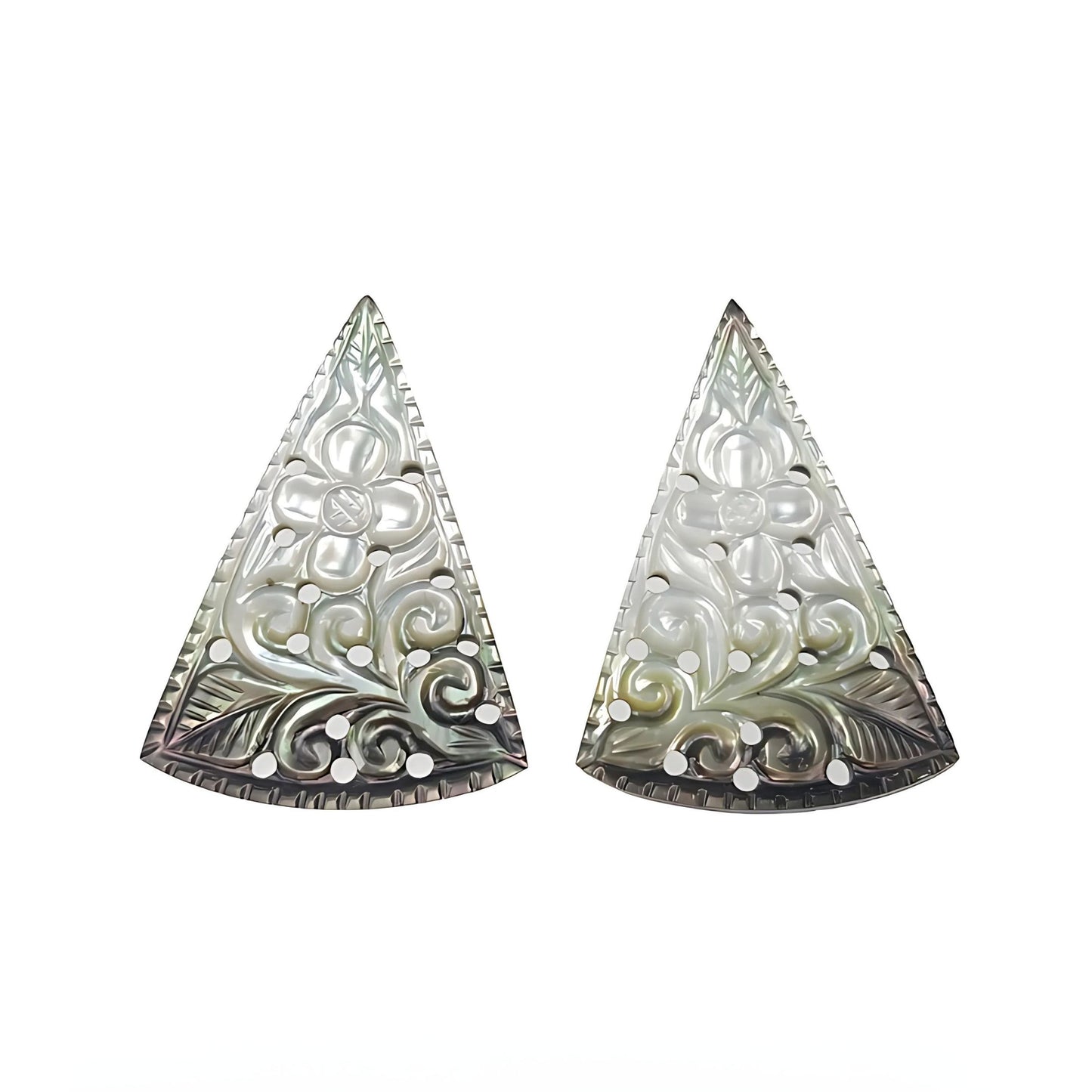mother of pearl triangle carving