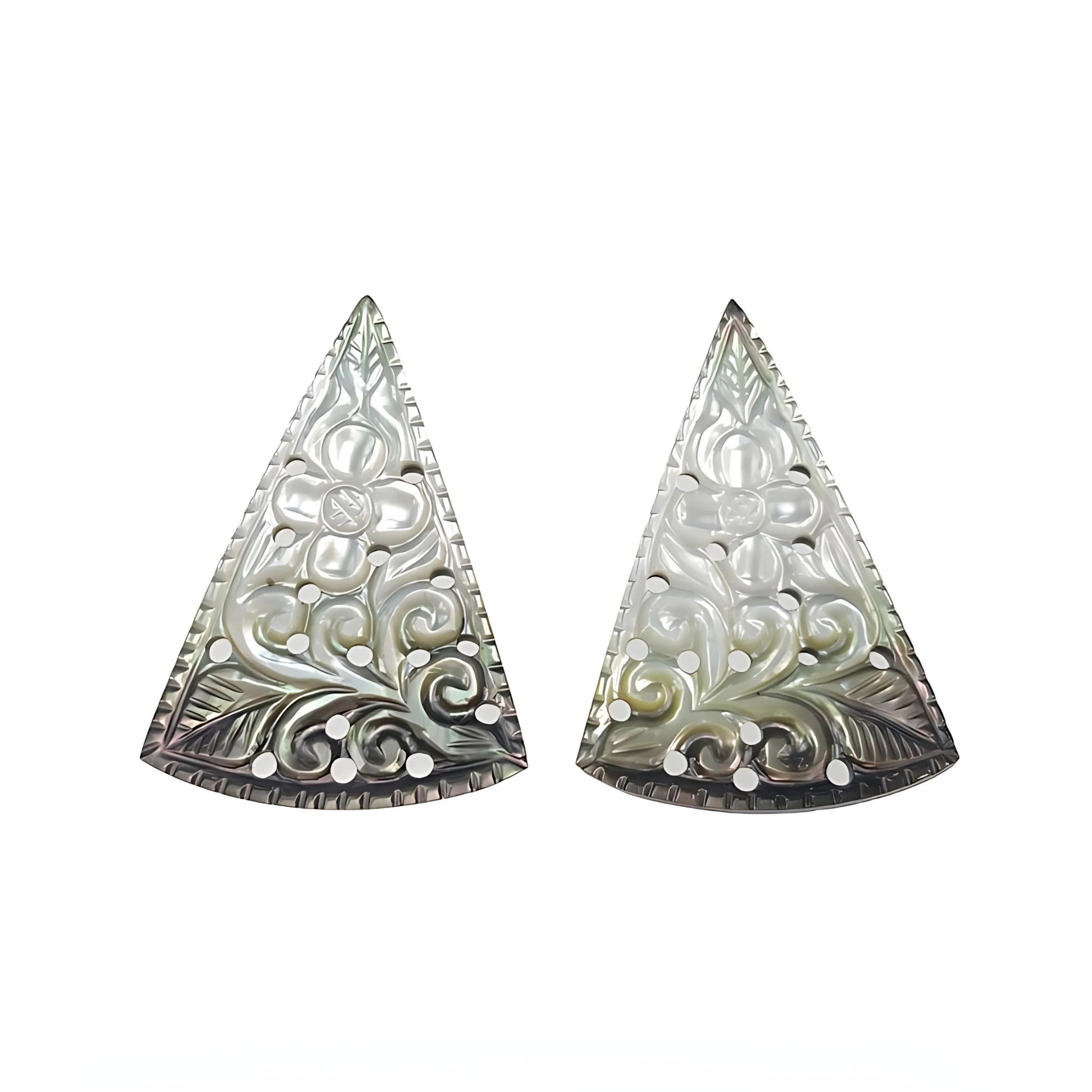 mother of pearl triangle carving