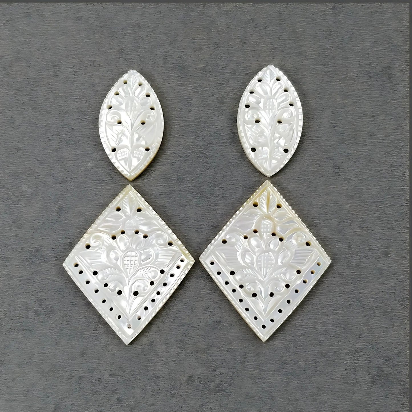 mother of pearl marquise carving