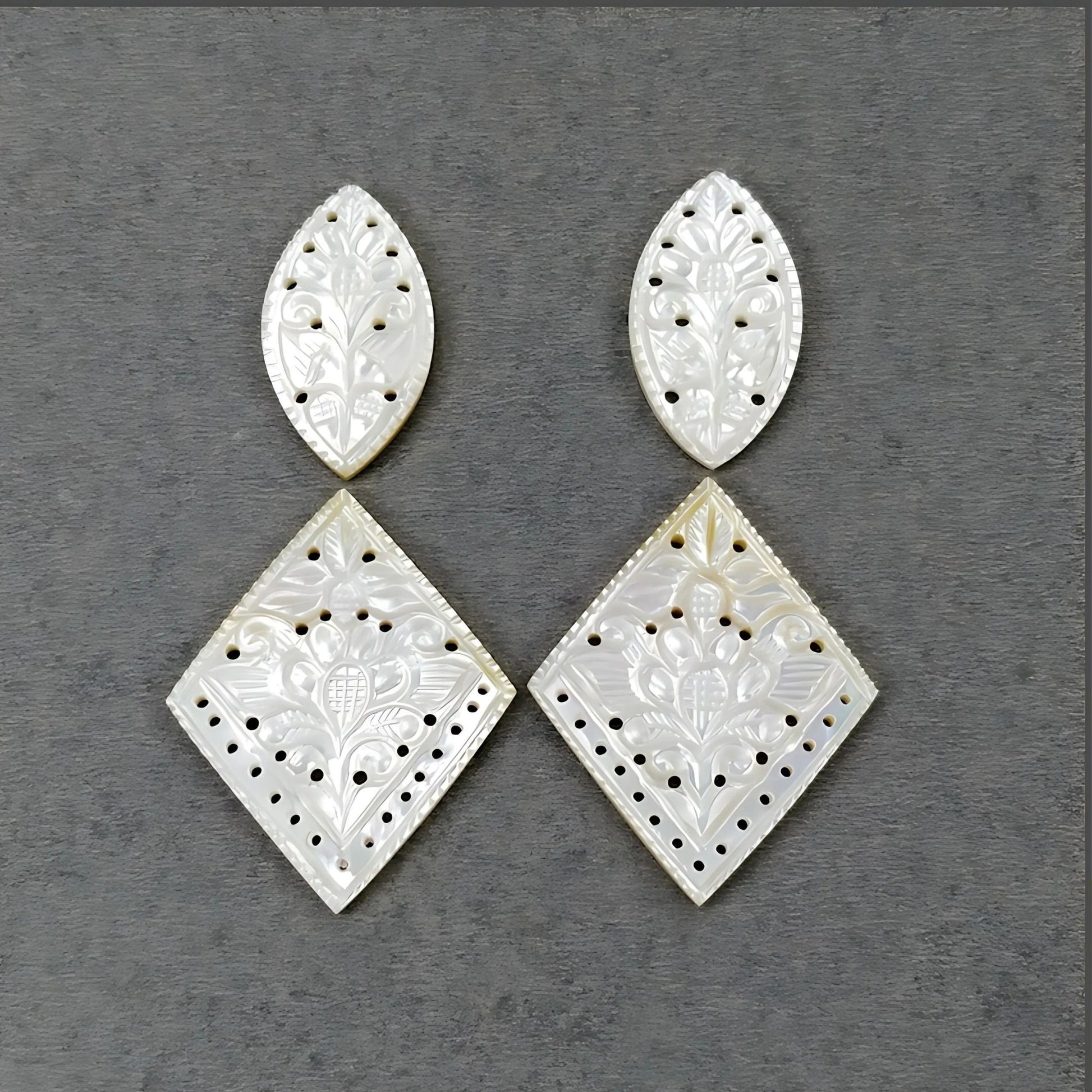 mother of pearl marquise carving