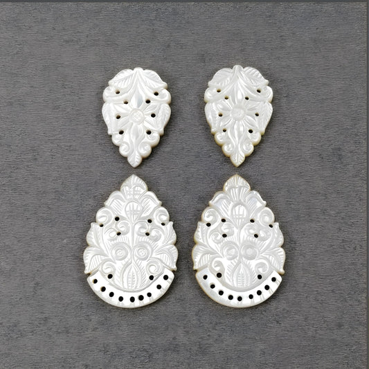 mother of pearl pear carving