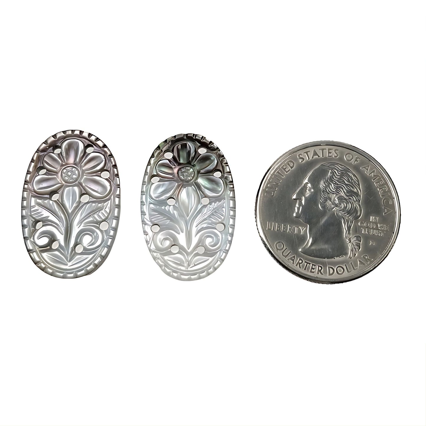 intaglio ovale in madreperla