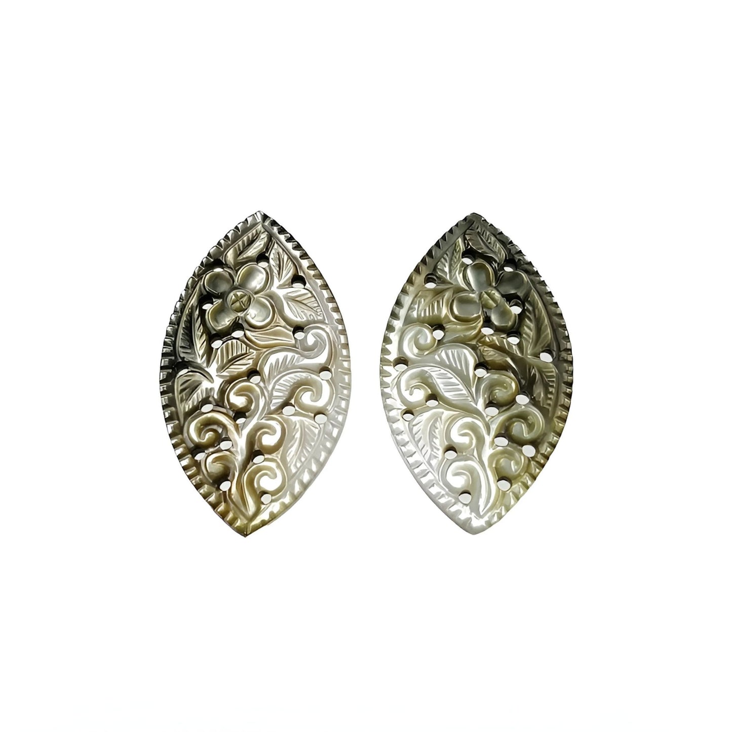 mother of pearl marquise carving