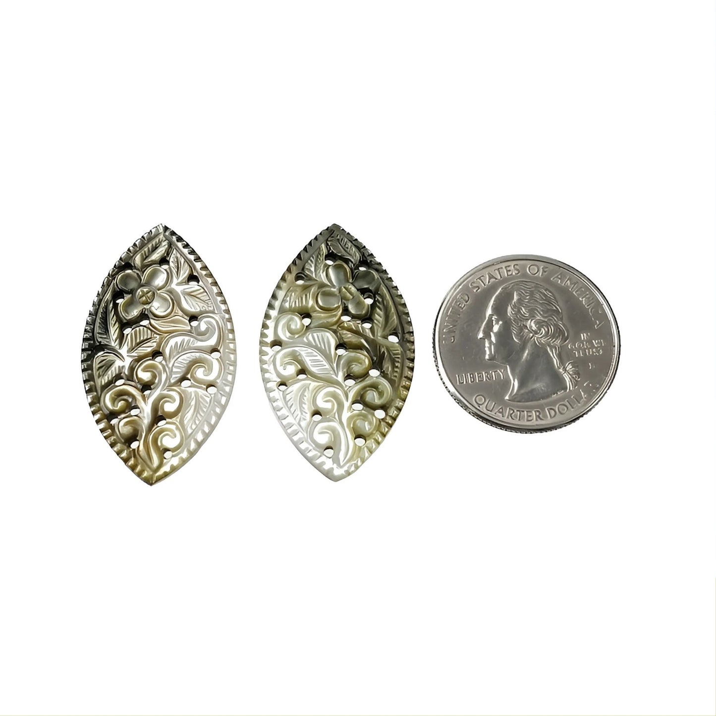 マザーオブパールのマーキス彫刻