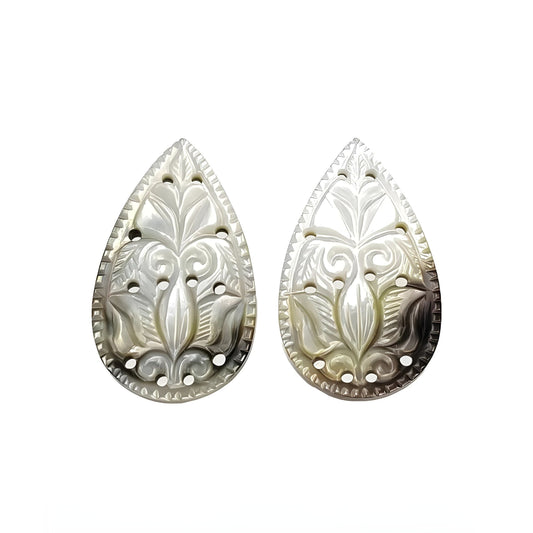 mother of pearl pear carving