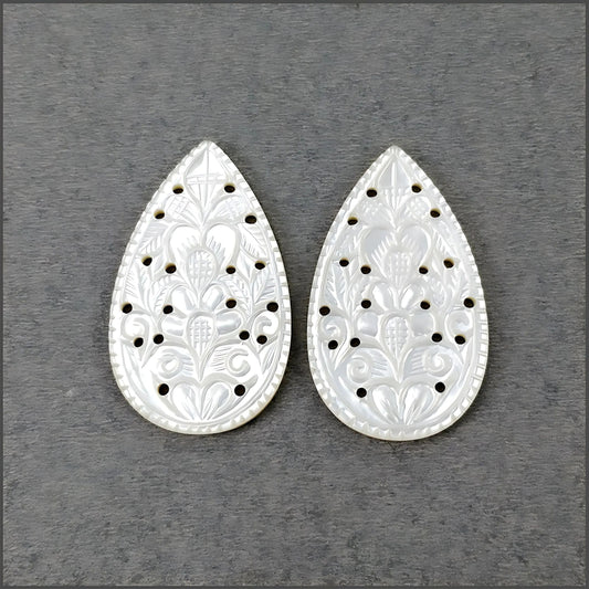 mother of pearl pear carving