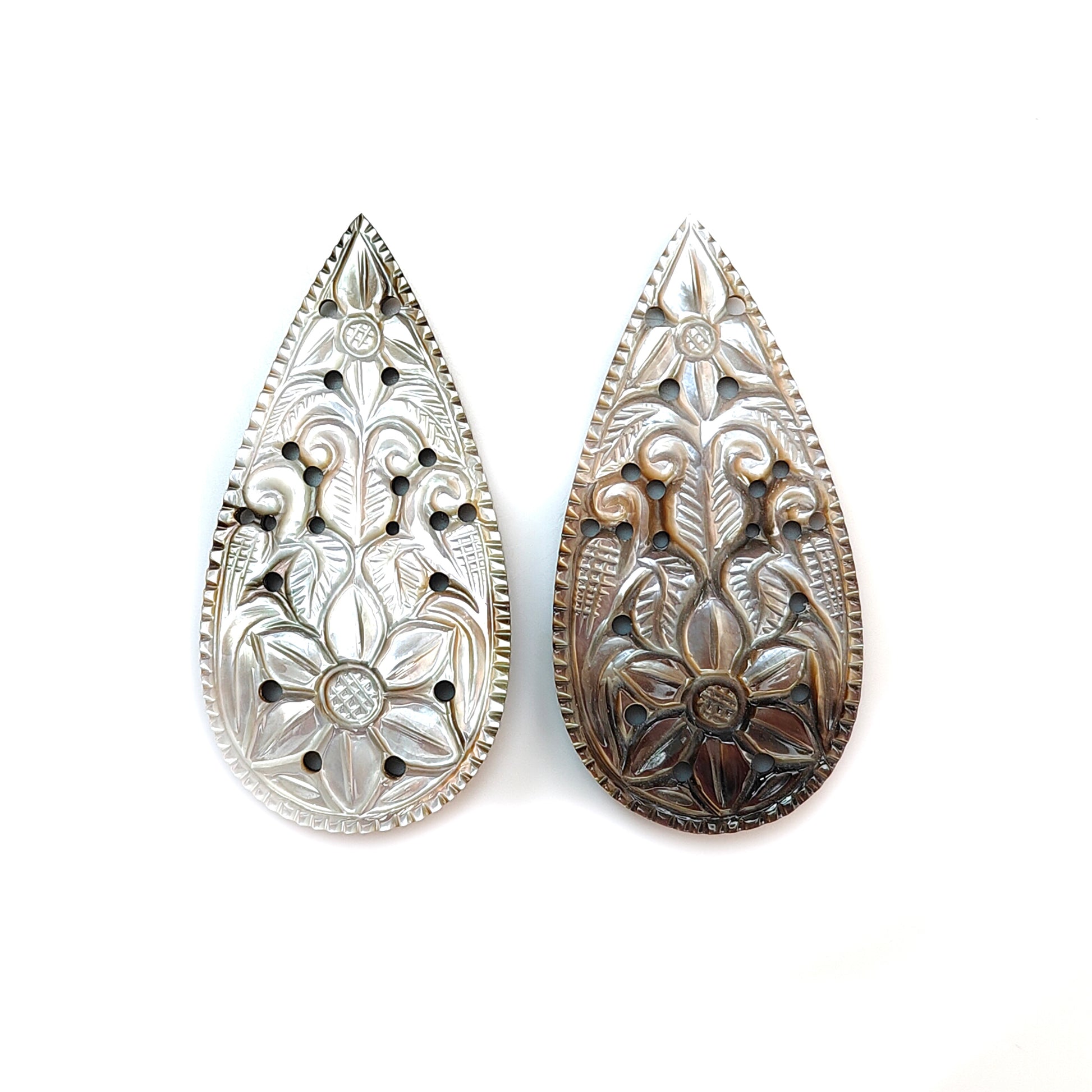 mother of pearl pear carving