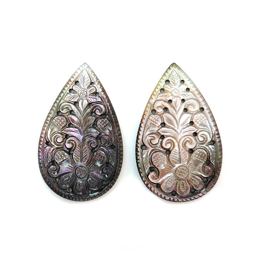 mother of pearl pear carving