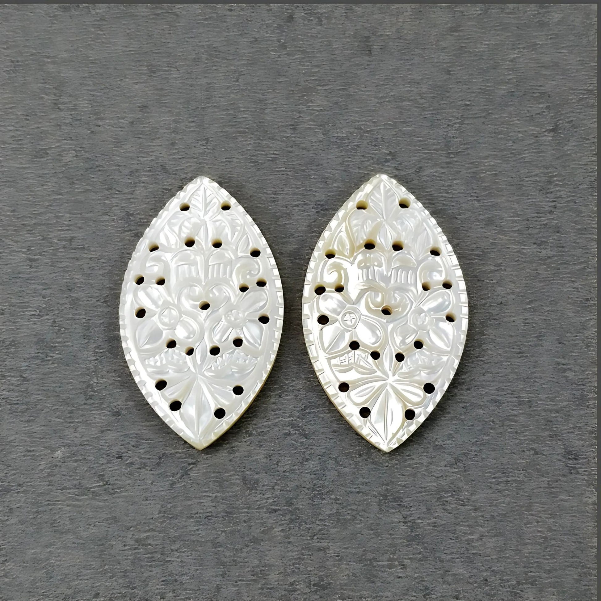 mother of pearl marquise carving