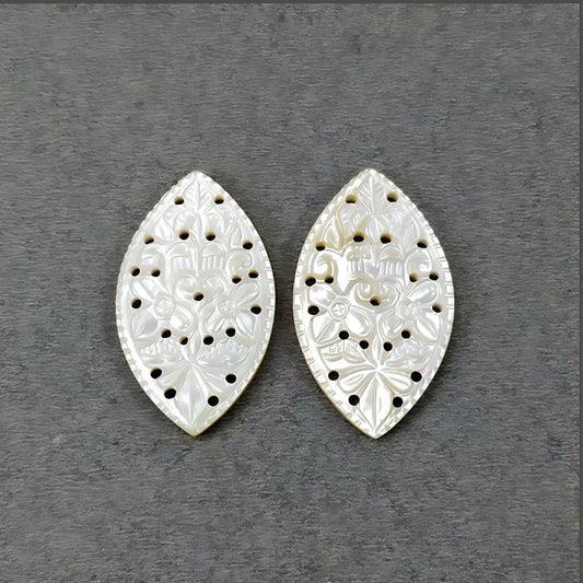 mother of pearl marquise carving