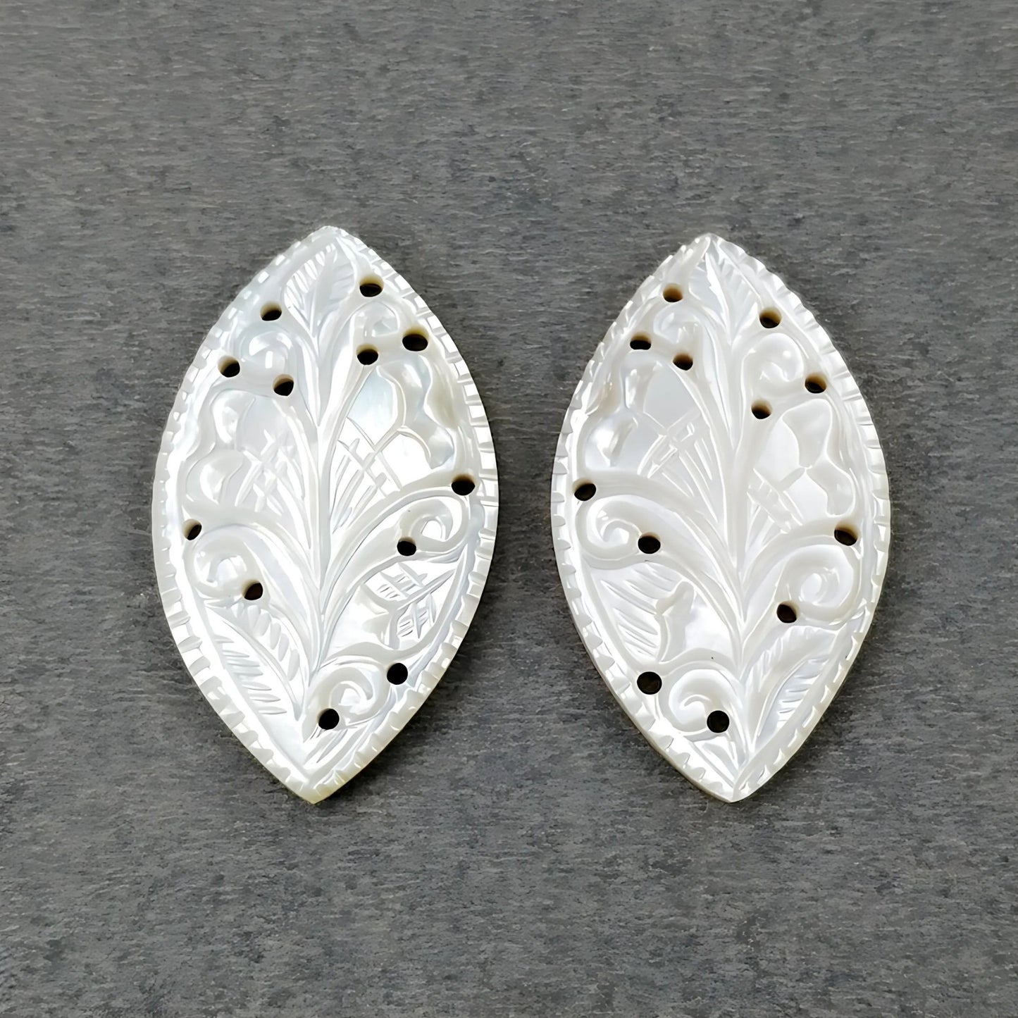 mother of pearl marquise carving