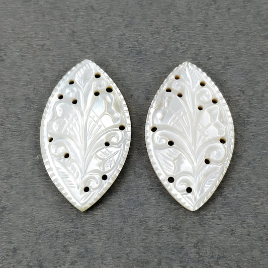 mother of pearl marquise carving