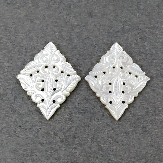 mother of pearl marquise carving