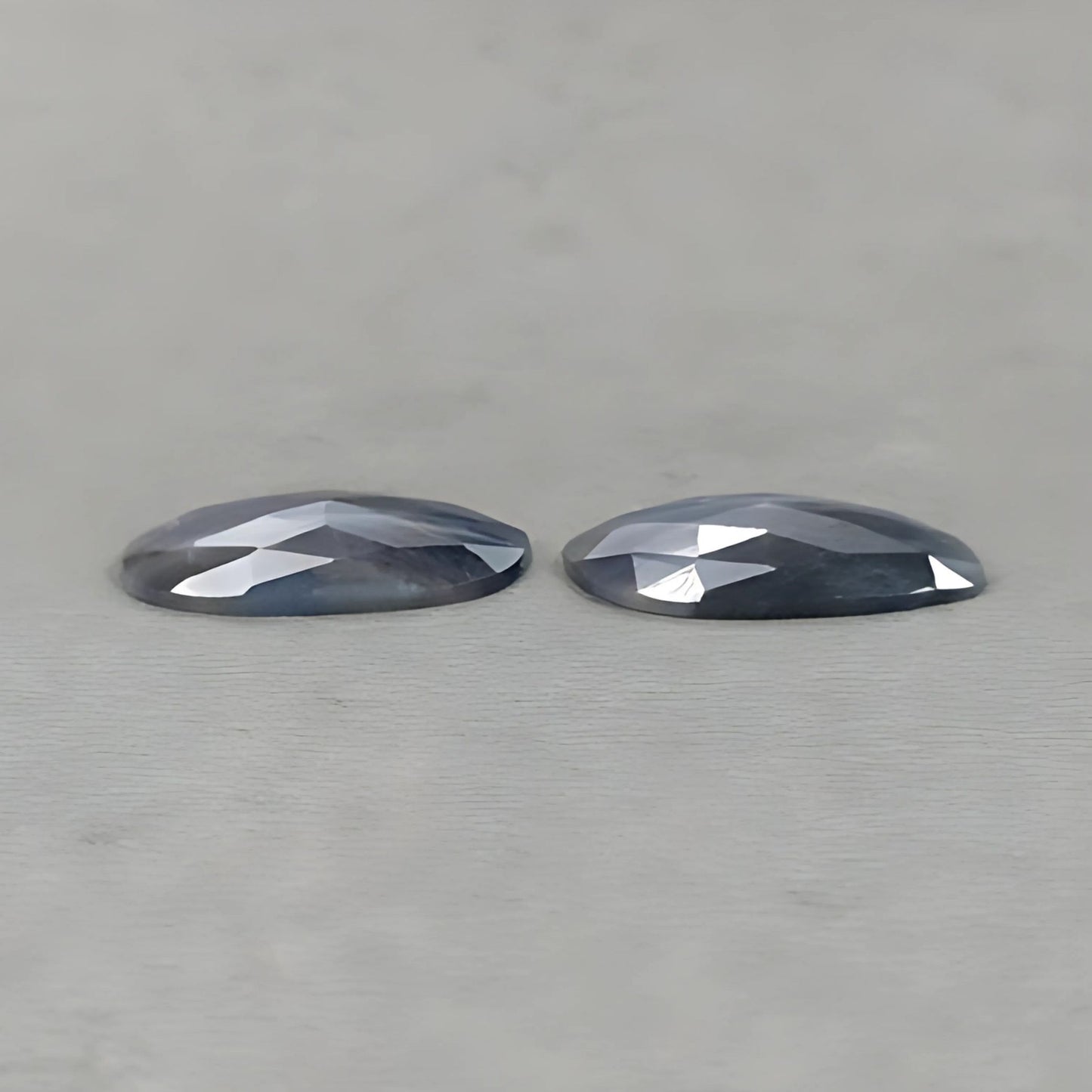 32.00cts Natural Untreated Multi Sapphire Gemstone Fancy Shape Rose Cut Slices Pair