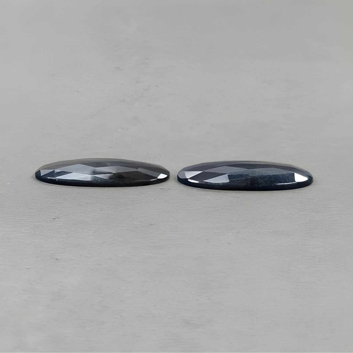 45.50cts Natural Untreated Multi Sapphire Gemstone Oval Shape Rose Cut Slices Pair