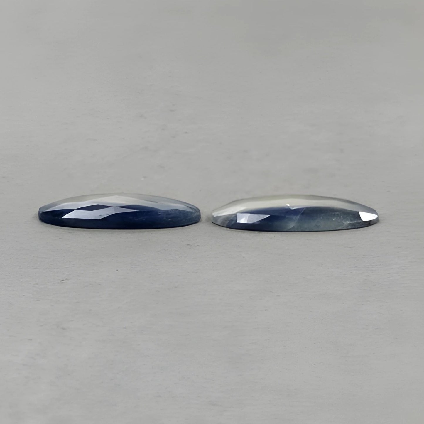 61.35cts Natural Untreated Multi Sapphire Gemstone Oval Shape Rose Cut Slices Pair