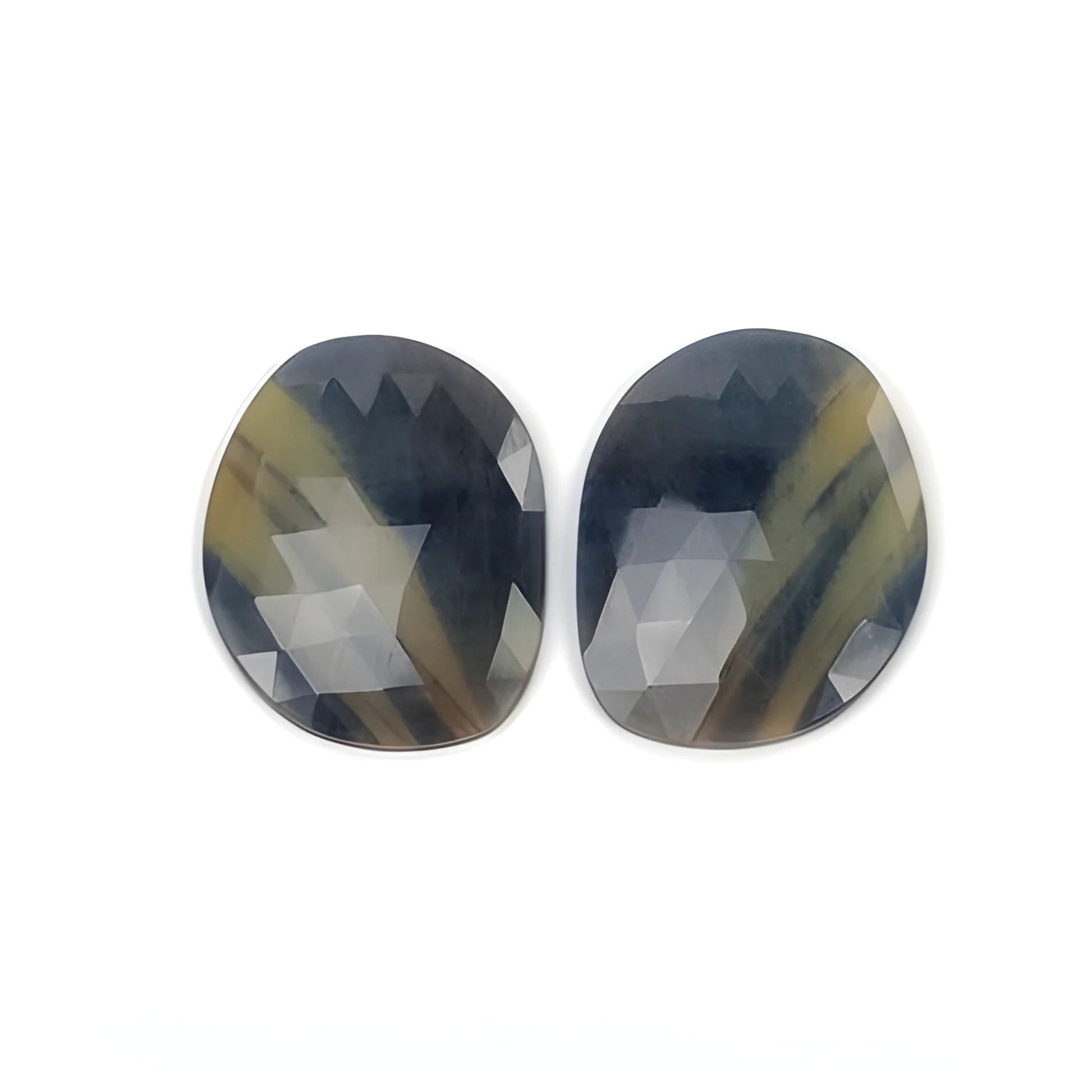 平底多色蓝宝石