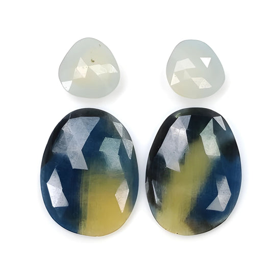 天然多颗蓝宝石