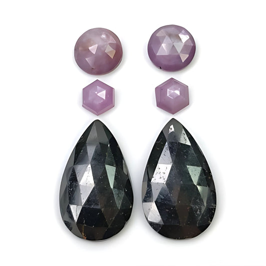 Rebanadas de rosa de zafiro múltiple