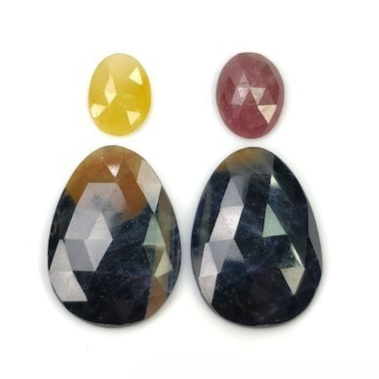 Pierre précieuse multi-saphir naturelle
