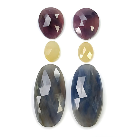 Piedra preciosa de zafiro múltiple facetada