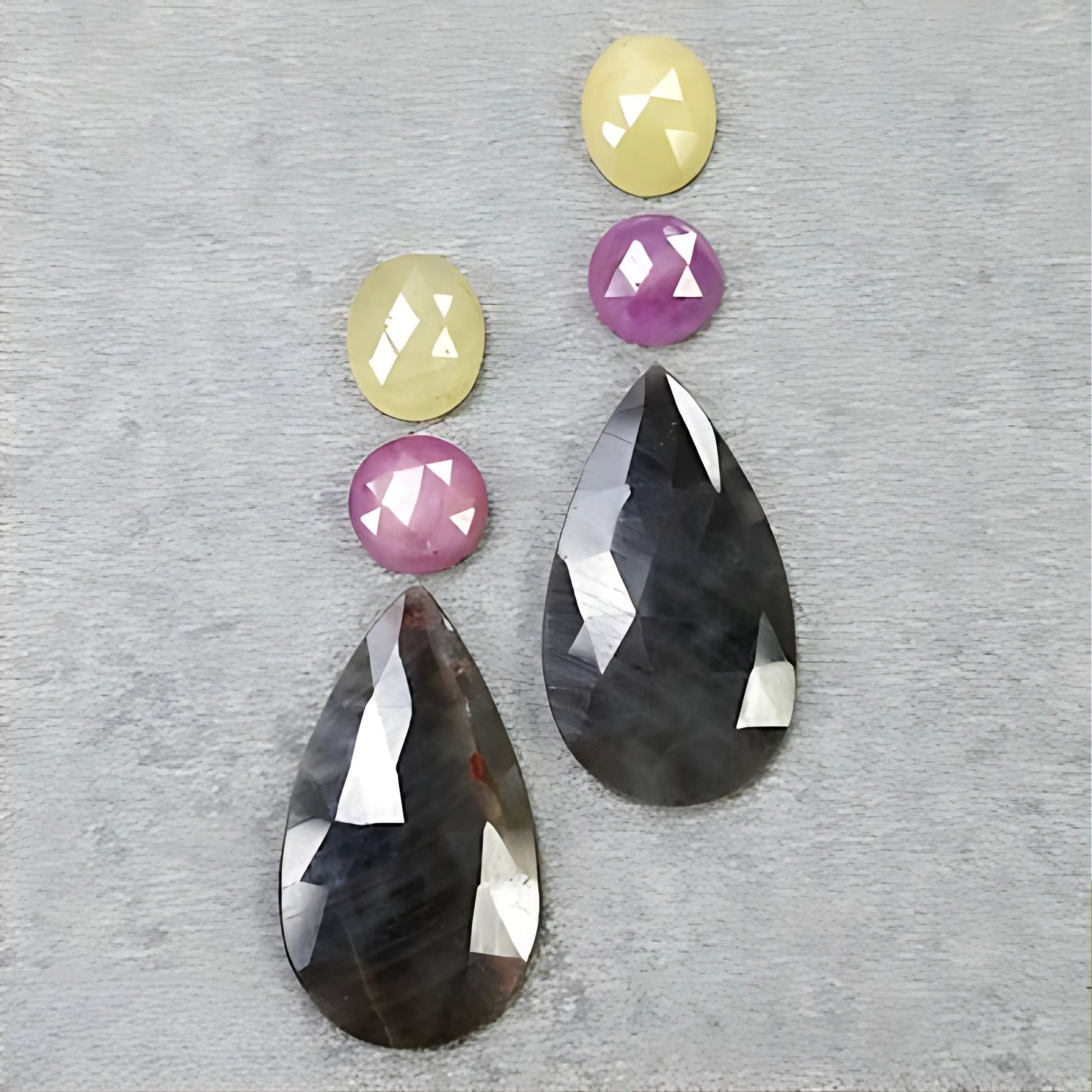 Pierre précieuse multi-saphir à facettes