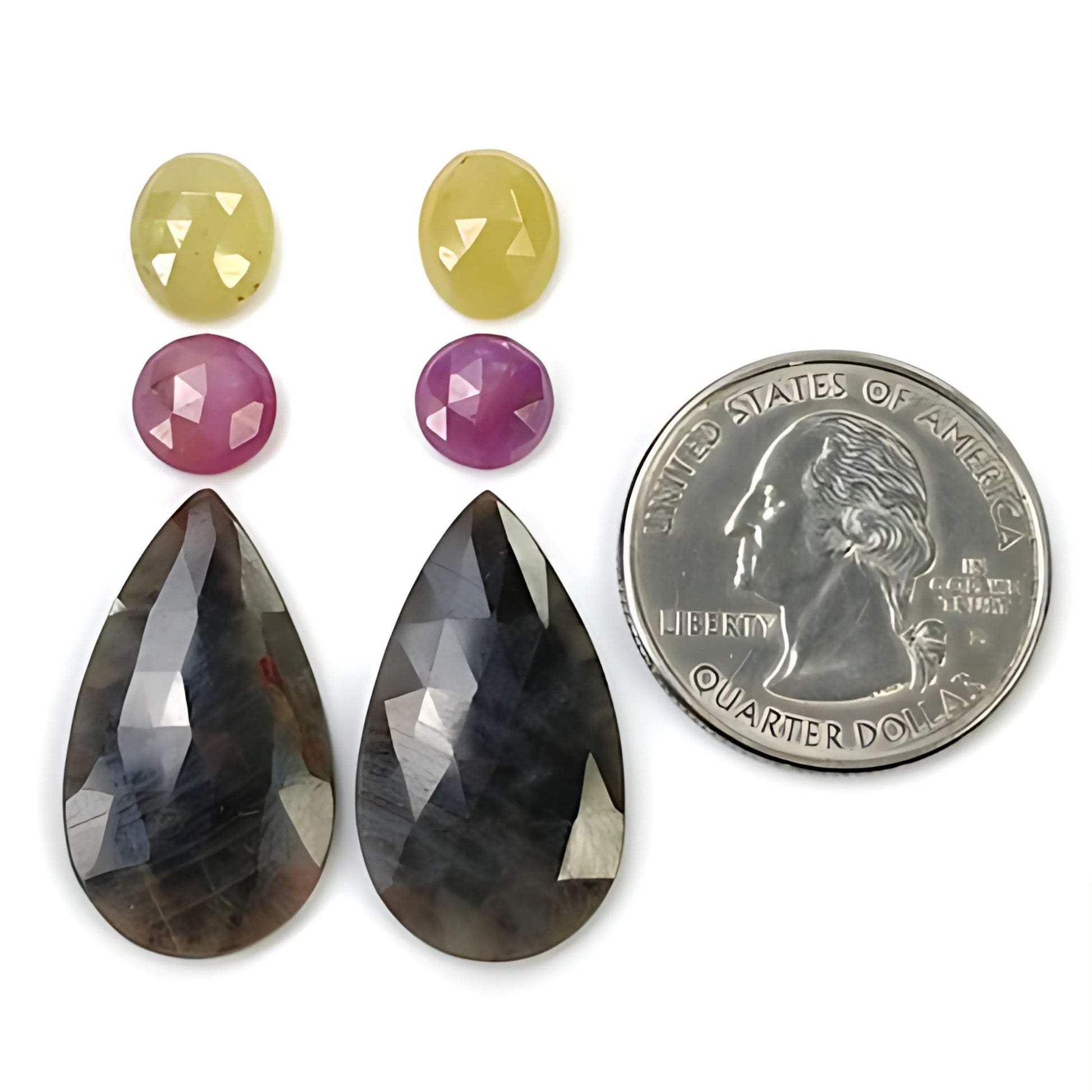 Multi Sapphire Rose Cut Slices