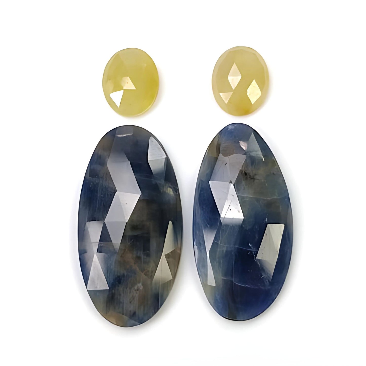 Pierre précieuse multi-saphir à dos plat