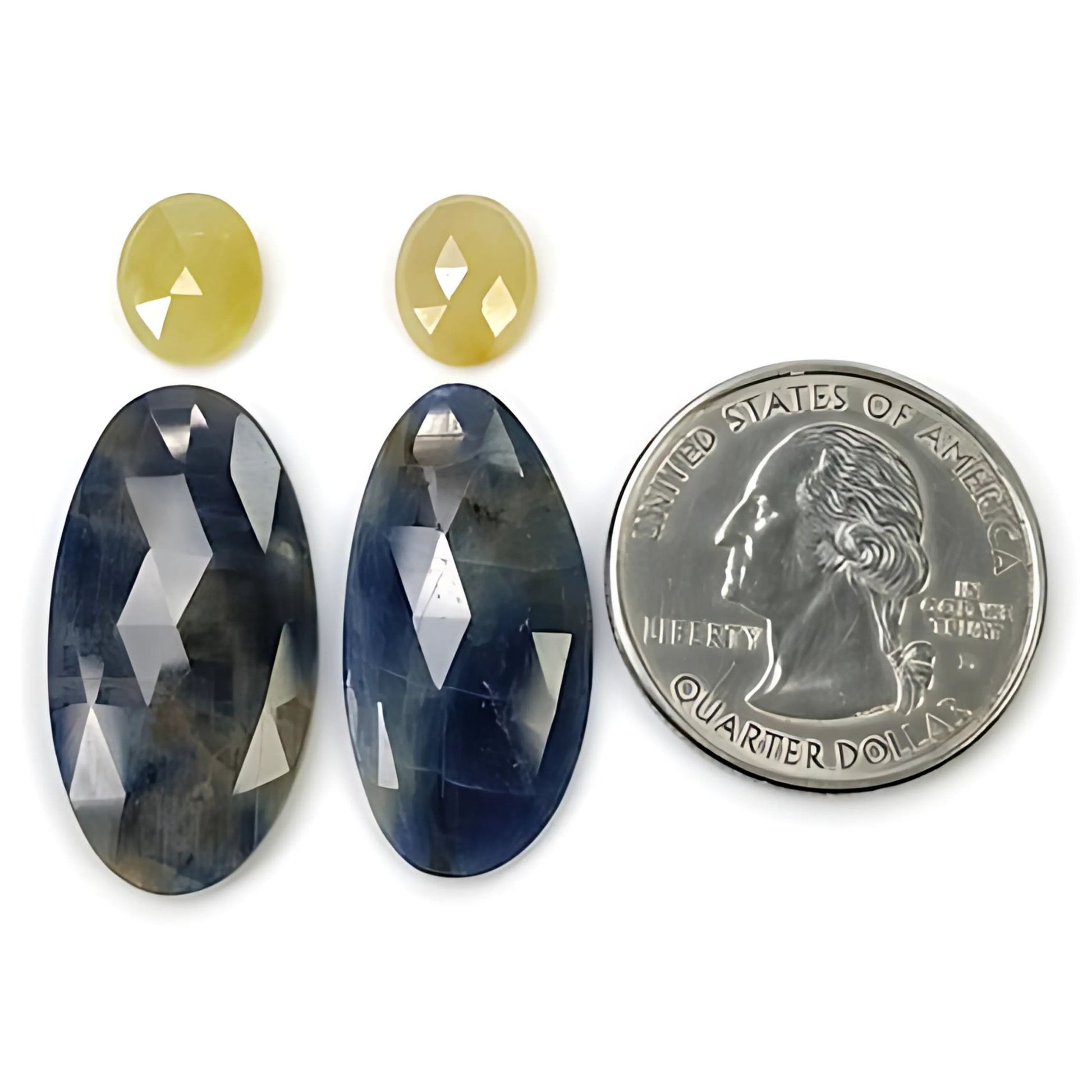 Facettierter Multi-Saphir-Edelstein