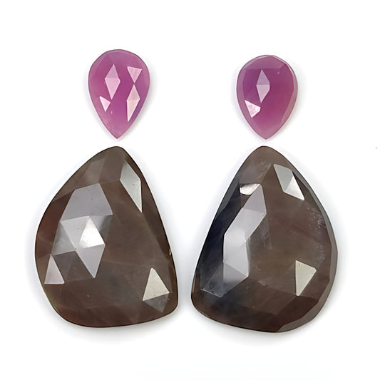 Multi Sapphire Rose Cut Slices