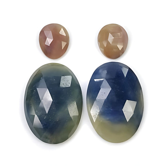 天然多颗蓝宝石