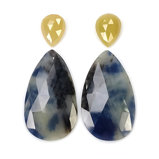 Tranches de rose multi-saphir coupées