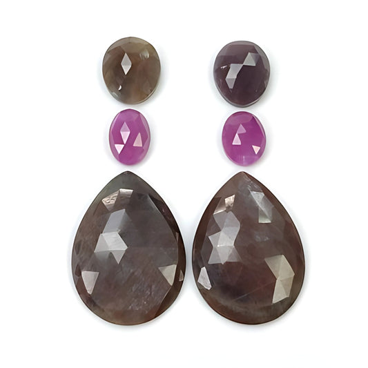 شرائح وردة الياقوت المتعددة المقطوعة