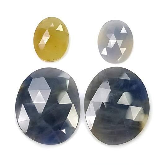 ファセット加工されたマルチサファイア宝石