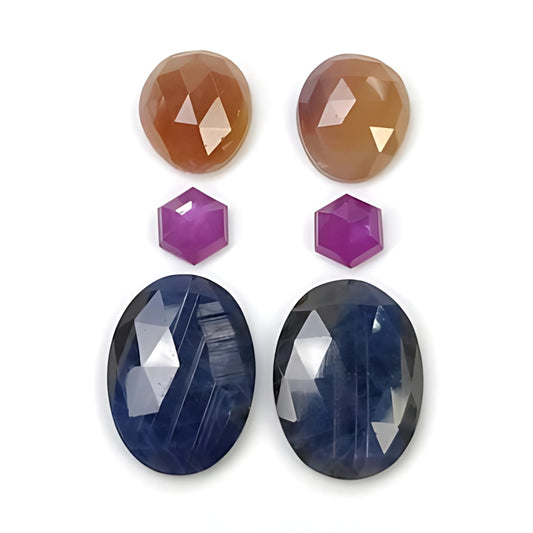 Flache Rückseite Multi Saphir