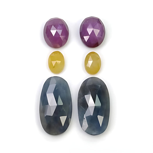 Rebanadas de rosa de zafiro múltiple